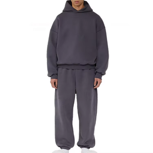Ensemble de survêtement pour homme, imprimé, bicolore, respirant, léger, à capuche, manches courtes, coupe classique, 100% polyester - Product Image 1