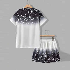 Conjunto de Camiseta y Pantalones Cortos para Hombre, Corte Cuadrado, Algodón Grueso, Ropa Urbana de Dos Piezas, Estilo Vintage de Verano, EFFO ENTERPRISES - Product Image 6