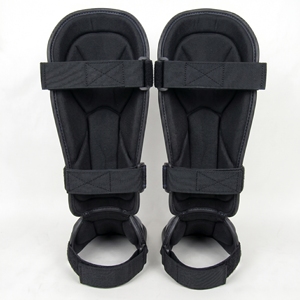 Protège-tibias en néoprène bleu, élastique, réglable avec fermeture auto-agrippante, équipement de protection pour la boxe, unisexe pour adultes, couleur unie - Product Image 2
