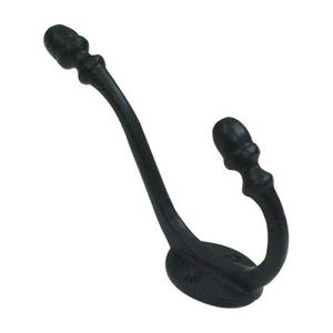 Crochet mural multifonctionnel robuste en fer noir, finition rouille industrielle, double paroi, résistant à la rouille, gain de place - Product Image 2