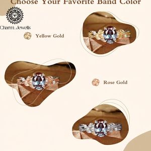 Charm_Jewells Cushion Cut Moissanite Engagement <b>Ring</b> Rose Gold Plated Prong Setting Romantic Gemstone Women's IGI Certified 3 GM - Product Image 5