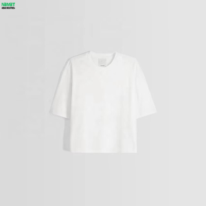 เสื้อยืดทรงบ็อกซี่สำหรับผู้ชาย ผ้าเนื้อหนา คอกลมทรงหลวม สไตล์มินิมอล เรียบง่าย เสื้อผ้าลำลองสำหรับฤดูร้อน - Product Image 3