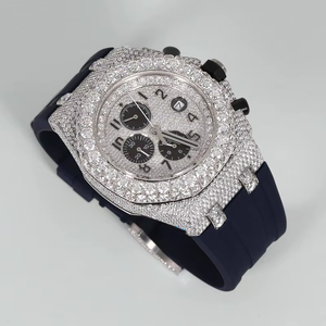 Stylish Moissanite Diamond <b>Watch</b> Good Quality Luxury Hip Hop Streetwear Available for Bulk Quantity From India - Product Image 6