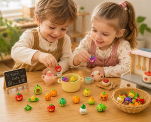 Juego de Borradores de Goma TPR con Forma de Vegetales, Mini, para Niños, Juguetes Creativos con Temática de Comida para Premios Escolares y Recuerdos de Fiesta - Product Image 4