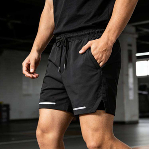 Shorts de sport pour hommes très demandés, style décontracté, taille à cordon, haute qualité, design personnalisable, en Spandex/Polyester respirant, avec poche avant - Product Image 4