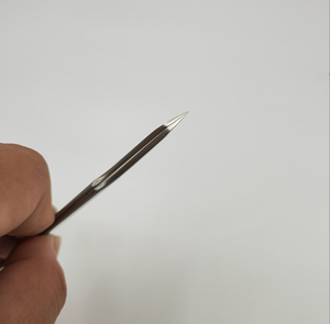 Pince à cils courbée en acier inoxydable à pointe lisse pour greffe de cils, outils de précision pour cils, pointes courbées, droites et biseautées, OEM - Product Image 4