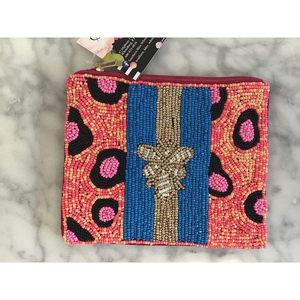 Porte-monnaie brodés de perles avec doublure en tissu doux à l'intérieur, fabriqués à la main en Inde, pour femmes et filles. - Product Image 2