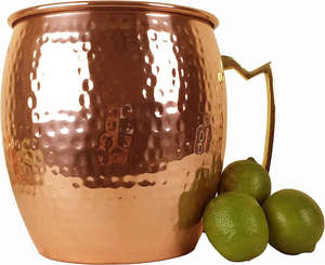 Mug à Moscow Mule en cuivre martelé, tasse à bière classique pour cocktails et fêtes - Product Image 1