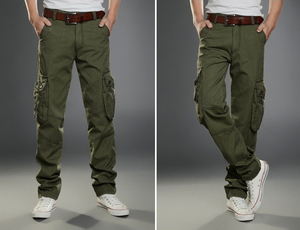 Nouveau pantalon cargo tactique pour hommes, taille mi-haute, jambe large, en toile 100% coton, multi-poches, automne, vente en gros, personnalisable par les fabricants - Product Image 5