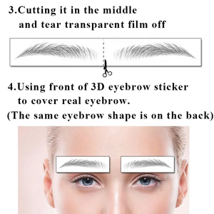 Pegatinas de Tatuaje Temporal para Cejas con Efecto de Cabello 4D, Resistentes al Agua, con 8 Formas - Product Image 6