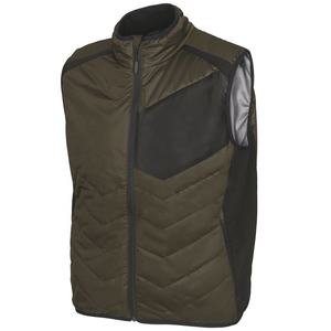 Custom Men's Quilted Vest Body <b>Warmer</b> with Funnel <b>Neck</b> Vest Waistcoat Lightweight Padded Outdoor Winter Gilt - Product Image 3