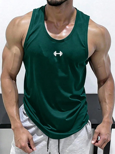 Débardeur Homme Professionnel Nouvelle Qualité Séchage Rapide Imprimé Haltères Respirant Sans Manches pour Entraînement et Fitness - Product Image 1