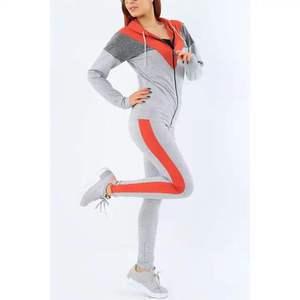 ชุดเซ็ตสเวตแพนท์วินเทจย้อมสีแบบแอซิดวอชสุดฮิต พร้อมเสื้อฮู้ดซิปปักลายสีชมพู สไตล์สตรีทแวร์สำหรับผู้หญิง - Product Image 4