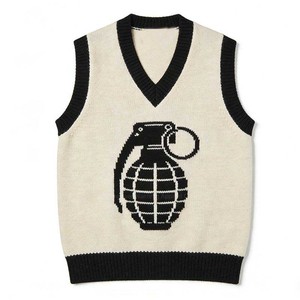 Chaleco de Punto sin Mangas con Cuello en V para Hombre, Transpirable, con Botones, Estilo Clásico y Duradero, Moda Estadounidense - Product Image 1