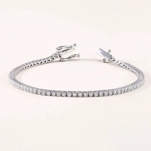 Pulsera Elegante y Moderna Unisex de Plata de Ley 925 de la Mejor Calidad, con Holograma, Chapada en Oro de 14K/18K y Moissanita Certificada - Product Image 4
