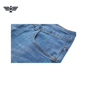 Pantalones Cortos de Mezclilla Azul Claro para Hombre, Corte Recto, Cintura Media, Estilo Casual de Verano, 100% Algodón, Tejido Transpirable, Lavado Ligero, Personalizados - Product Image 6