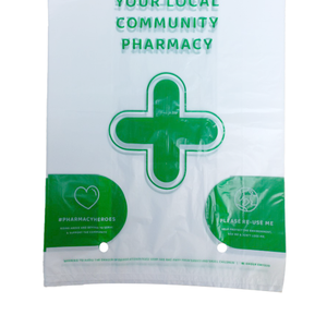 Logotipo impreso personalizado, refuerzo lateral resellable, bolsa de compras de PE, camiseta de farmacia esmerilada, bolsa de embalaje de plástico - Product Image 6