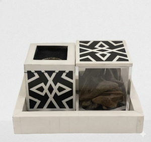 Ensemble d'encens en résine époxy de dernière conception avec boîte et plateau en acrylique, Mubkhar pour la décoration de table, idéal pour le Ramadan et l'Aïd, produit très vendu - Product Image 2