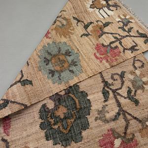 <b>Natural</b> Jute Blend Eco Friendly <b>Hand</b> Tufted Abstract Design Modern Style Jute Area Rug with Fringed Borders - Product Image 3