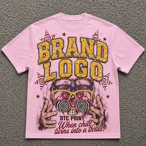 Camiseta Urbana Extra Grande Personalizada de Fábrica para Hombre, 100% Algodón Pesado, Ecológica, Transpirable, con Estampado DTG/DTF, Moda Hip Hop - Product Image 2