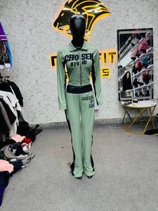 Rexfit Sports Women's Tracksuit Full Length <b>Pants</b> Long Sleeve Zipper Fly Side Pockets Breathable <b>Spandex</b> Polyester Streetwear - Product Image 1