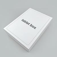 Boîte à tablette en carton blanc sur mesure de haute qualité avec couvercle et fond vides pour boîtes cadeaux tablette/iPad