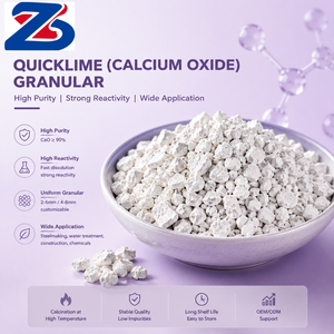 Granulés d'oxyde de calcium de qualité supérieure, caillasses de chaux vive (CaO) pour le flux des fours de fusion d'acier et les applications métallurgiques - Product Image 1