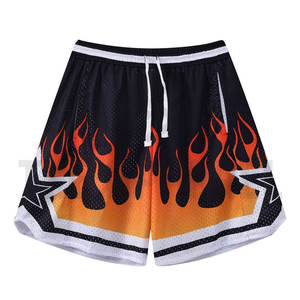 Pantalones Cortos Deportivos Casuales de Malla para Hombre, Ligeros, Transpirables, de Secado Rápido, con Cierre de Cordón, Estilo Hip Hop - Product Image 1