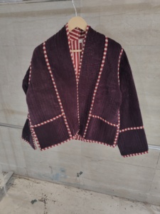 Manteau d'hiver pour femme en velours brodé floral avec doublure en coton, nouveau design oiseau, style mandarin, pour l'automne et le printemps, cadeau pour elle - Product Image 1