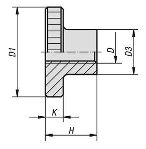Tuercas de Cabeza Cilíndrica Moleteadas de Acero Ennegrecido K0143 DIN 466 con Rosca Métrica para Montaje de Equipos - Product Image 4