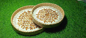 Juego de bandejas con patrón de caña y madre de perla de calidad, bandejas decorativas para servir al por mayor para dátiles, dulces y regalos de decoración del hogar - Product Image 6