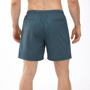 Shorts de sport pour hommes, taille élastique avec cordon de serrage, pour la gym, la course à pied, l'été, décontractés, en polyester et coton, athlétiques, confortables et légers - Product Image 2