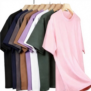 Wholesale Fashion New 240g Cotton High-quality Oversized Solid Silk Screen Printed <b>LOGO</b> with Pattern Men's T-shirt - Product Image 4