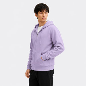Wholesale Custom Men's Heavyweight Knitted 100% Cotton <b>Zip</b>-<b>Up</b> Hoodie-Streetwear Style - Product Image 4