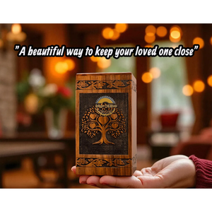 Handcrafted life <b>tree</b> urn & Natural Wood Cremation Urn Blue Epoxy Ashes Box Artistic Funeral Memorial Keepsake by AYAANS - Product Image 6