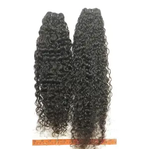 SILKY STRAIGHT AND CURLY RAW UNPROCESSED INDIAN TEMPLE HAIR WITH ALIGNED CUTICLES HIGH GRADE WEFT HAIR