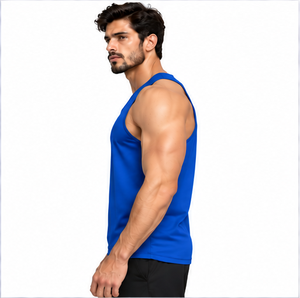 Camiseta sin mangas informal de algodón para hombre, estilo urbano de verano, chaleco de fitness y gimnasio oversize, transpirable, tallas grandes, logotipo personalizado OEM - Product Image 2