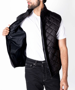 Mens Winter <b>Gilet</b> Stand Collar Coated Sleeveless Insulated <b>Lightweight</b> Warm Outdoor Casual Bodywarmer Custom Wholesale - Product Image 4
