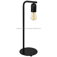 Lampe de table d'étude de luxe décorative en fer noir mat de bonne qualité pour salon chambre bureau noir par Ambience Lifestyle