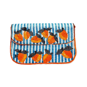 Sac rectangulaire perlé coloré fait main indien, artisanat ethnique de luxe, avec poignée baguette en perles de verre et cristaux, accessoire de mode - Product Image 2