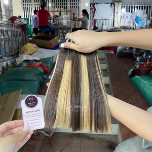 Perruques de cheveux humains vietnamiens lisses non traités, cuticules alignées, avec dentelle frontale, mèches de cheveux humains - Product Image 3