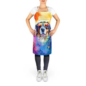 Bernese Mountain Dog Hippie Dawg Adult Unisex Large Multicolor Kitchen <b>Apron</b> for Cooking Baking Crafts <b>Gardening</b> - Product Image 2