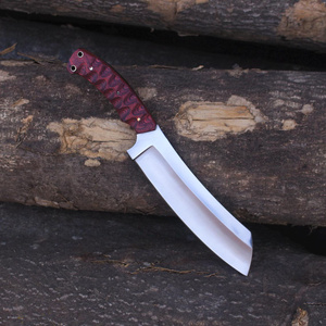 Cuchillo de Carnicero de Hoja Fija de Alta Resistencia, Núcleo de Acero Damasco VG-10, Estilo Vintage, Mango de Madera, Uso en Cocina, Ambidiestro - Product Image 5