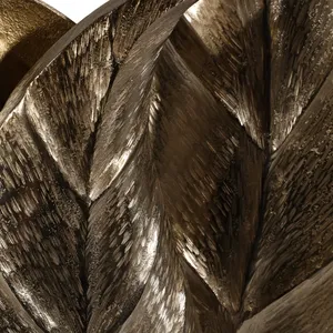Modern <b>Bronze</b> Leaf-Shaped <b>Vases</b> Handmade Tabletop Flower Display for Housewarming Decor - Product Image 6