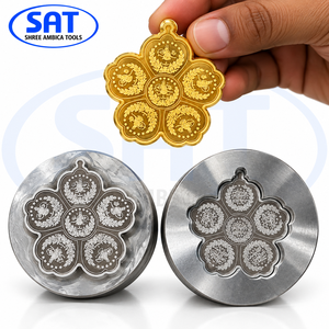 แม่พิมพ์ปั๊มเหรียญรูปดอกไม้หกกลีบแบบกำหนดเองของ SAT Jewelry สำหรับปั๊มทองคำ เงิน แม่พิมพ์ปั๊มลายละเอียดสำหรับเครื่องประดับ ดูไบ สหรัฐอเมริกา เปรู - Product Image 1