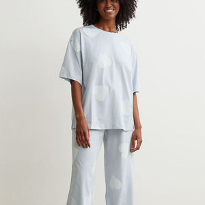 Oferta Especial: Conjunto de Pijama Casual para Mujer, Talla 1/6, Ropa de Dormir para Primavera/Verano, Precio de Fábrica - Product Image 3