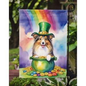 Sheltie St Patrick's <b>Day</b> <b>Garden</b> Flag Multicolor Mailbox Decorative Yard Banner Patio Artwork Flower <b>Beds</b> Small Spaces Model - Product Image 3