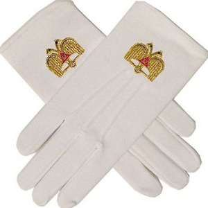 Gants en coton personnalisés avec logo brodé sur mesure, collection Treasures Unlimited, pour la franc-maçonnerie - Product Image 4