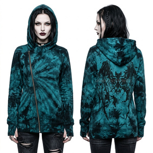 Custom Sleeveless Hoodie Women Acid Wash Streetwear Pullover Gothic Large Back <b>Cross</b> Graphic Embroidery Hooded Tank <b>Top</b> - Product Image 3