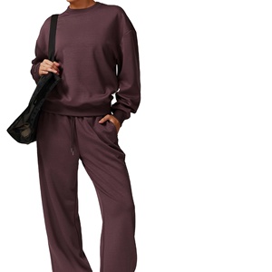 Customize Sweat Suits Womens Fitness <b>Tracksuit</b> With Logo OEM Custom logo <b>plain</b> mens sweatsuits set - Product Image 3